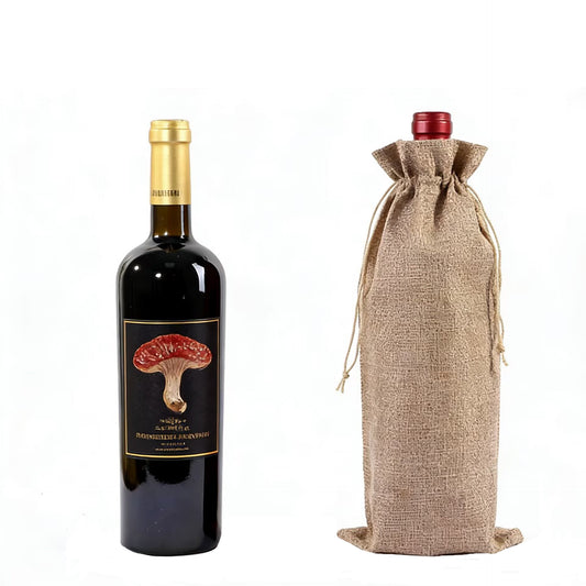 Burgundy Jute Wine Gift Bags-500Pcs Bulk Custom Logo